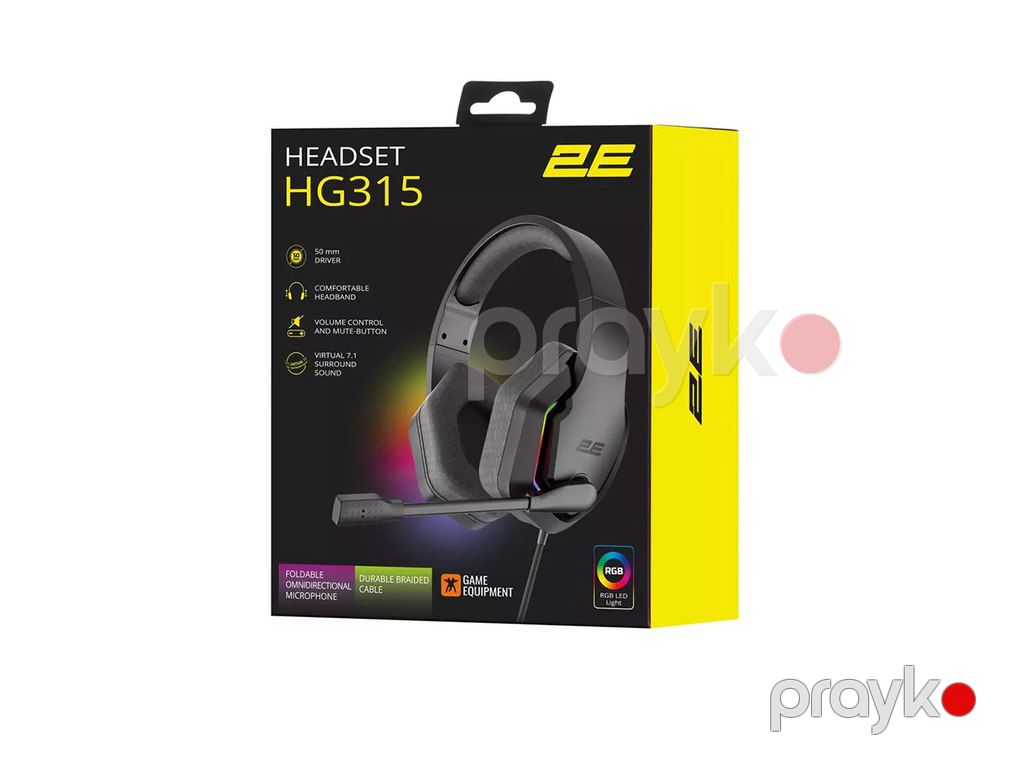 Qulaqlıq "2E Gamıng Headset HG315 RGB USB 7.1 Black" — Səs texnikası, Bakı (8)