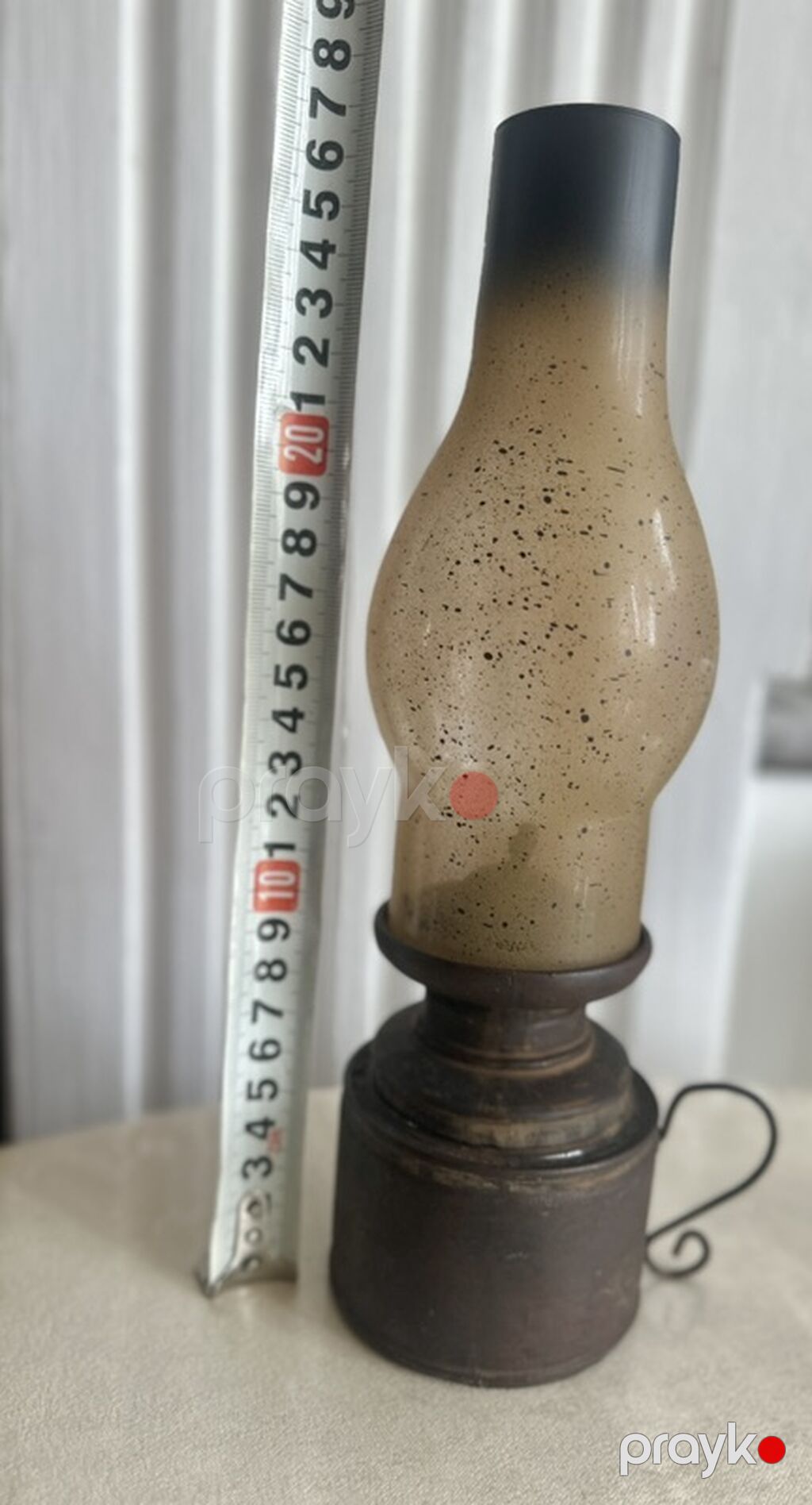 Dekorativ lampa - Material: Metal gövdə və şüşə baca - Tip: Fitilli — Digər, Bakı (3)