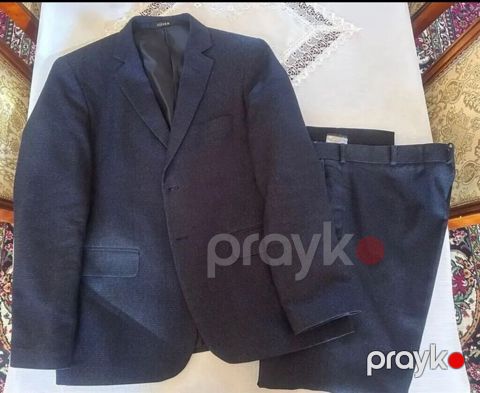 Kişi kostyum dəsti – Göven - Rəng: tünd göy (xırda naxışlı toxuma) — Bakı