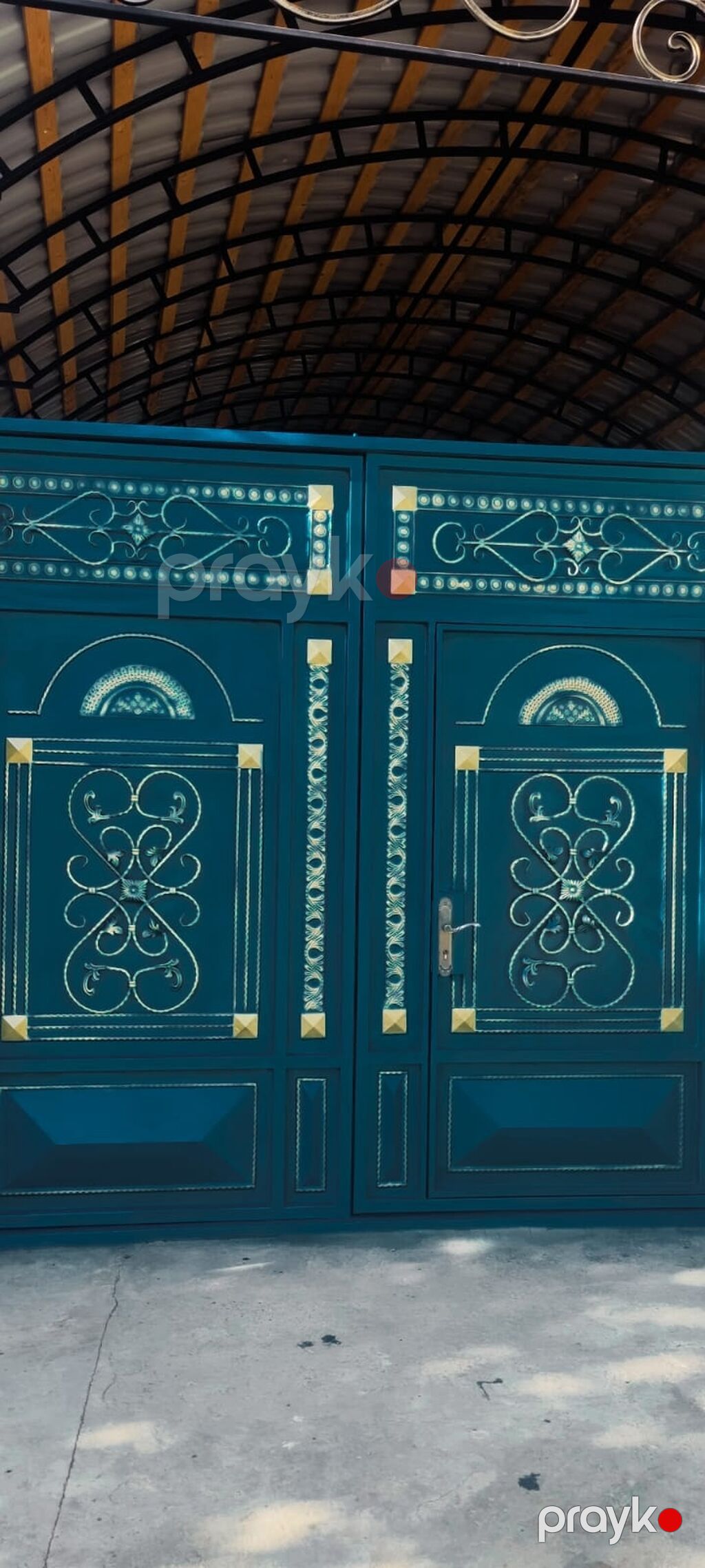 Metal darvaza və qapı hazırlama xidməti - Material: qalın metal — Pəncərələr, qapılar, balkonlar, Bakı (4)