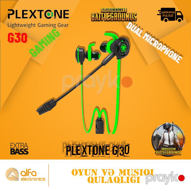 Gaming Qulaqlıq "Plextone G30 Double Mic" 7.1 — Səs texnikası, Bakı (2)