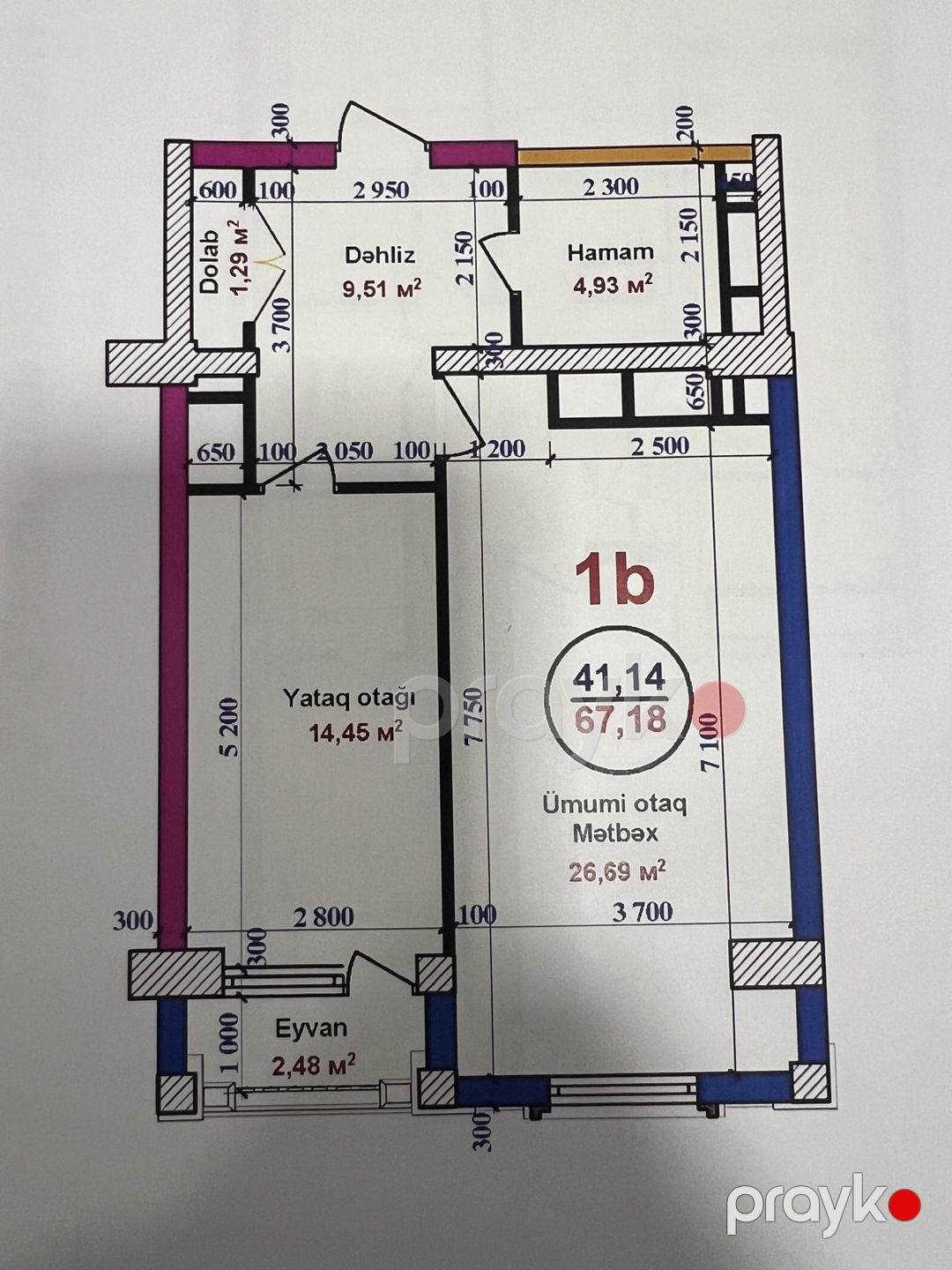 Satılır 2 otaqlı yeni tikili 68 m² — Mənzil, Bakı (2)