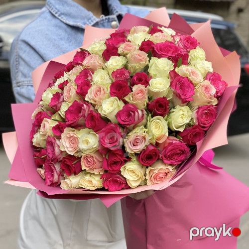 101 qızılgül Hava qarışığı - kod 7575 — Bitkilər, Bakı (5)