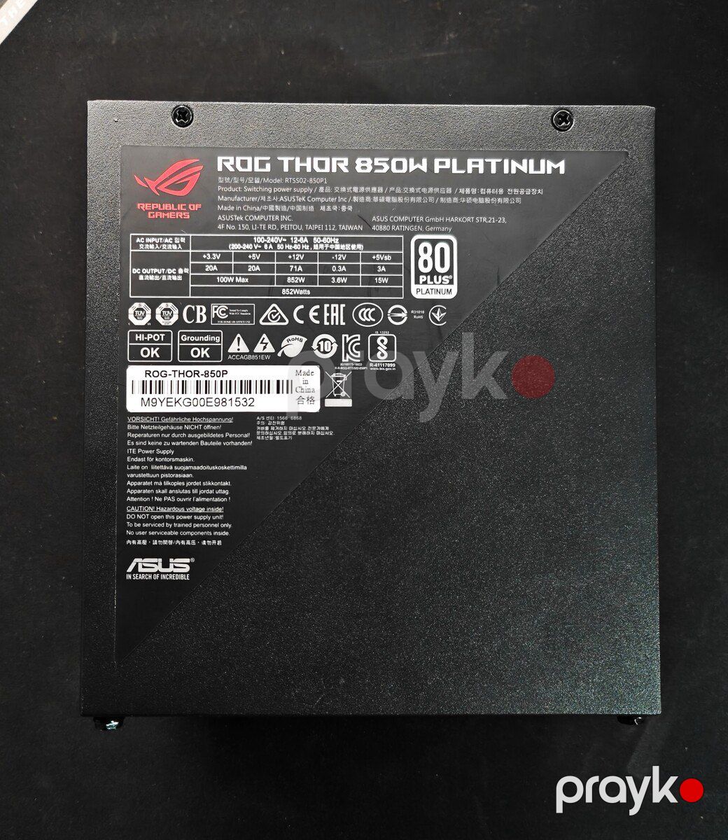 ASUS ROG Thor 850W 80+ Platinum — Kompüterlər və noutbuklar, Bakı (10)