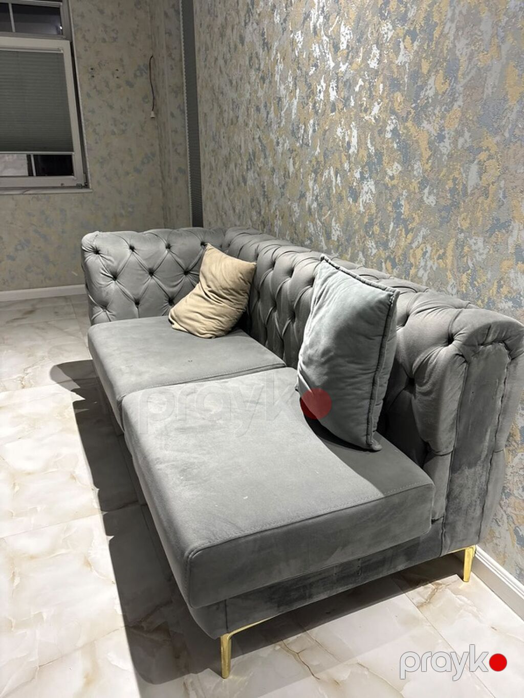 Künc divan, İşlənmiş, Açılmayan, Vеlur parça, Çatdırılma yoxdur — Divanlər, Bakı (3)