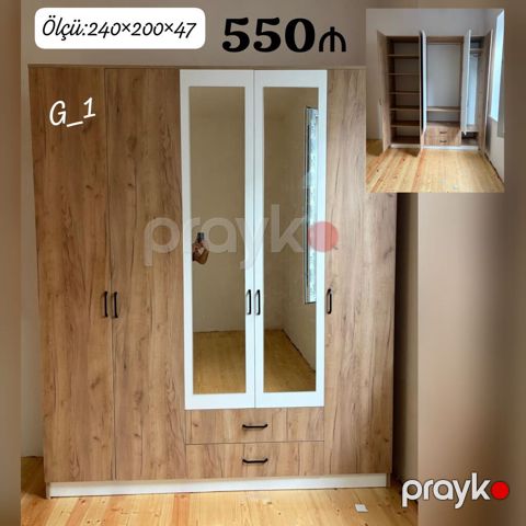 G_1 model geyim dolabı - Ölçü: 240 200 47 sm - Material: ağac — Bakı