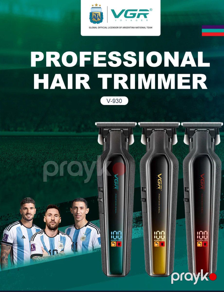 Trimmer "VGR 930" 2000MAH 360 Dəqiqə 7000RPM Cord/Cordless LED Displey Black — Gözəllik və səhiyyə, Bakı (8)