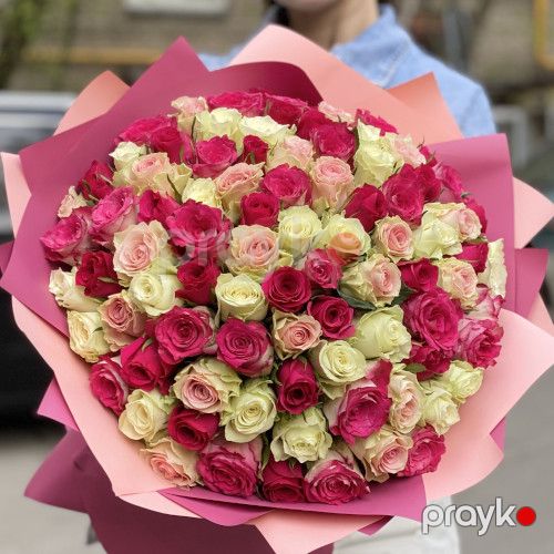 101 qızılgül Hava qarışığı - kod 7575 — Bitkilər, Bakı (4)