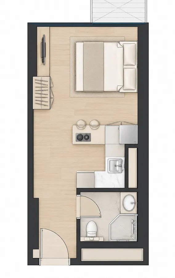 Sea Breeze, 1 otaqlı Yeni tikili satılır - 30 m², 4/28 mərtəbə — Mənzil, Bakı (6)
