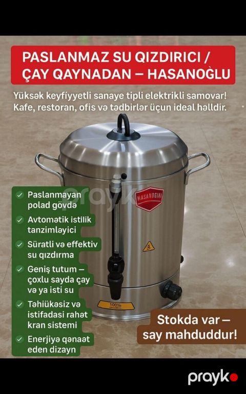Elektrikli samovar Hasanoglu — Bakı