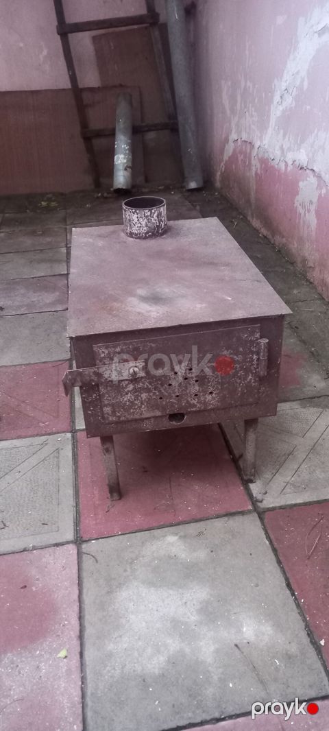 Metalkorpuslu odun sobası - Material: qalın poladdan hazırlanmış — Bakı