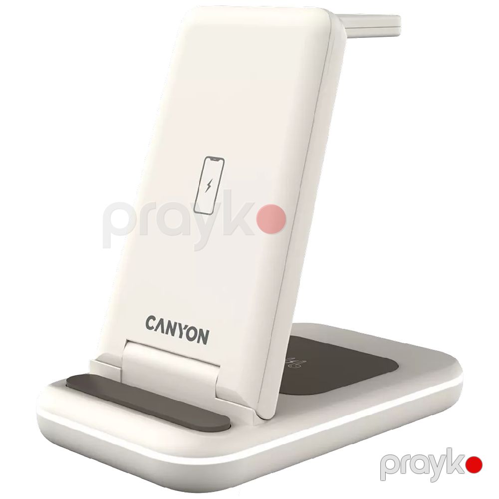 Canyon Wireless Charger 3in1 Cosmic Latte / CNS-WCS304CL — Simsiz yükləycilər, Bakı (3)