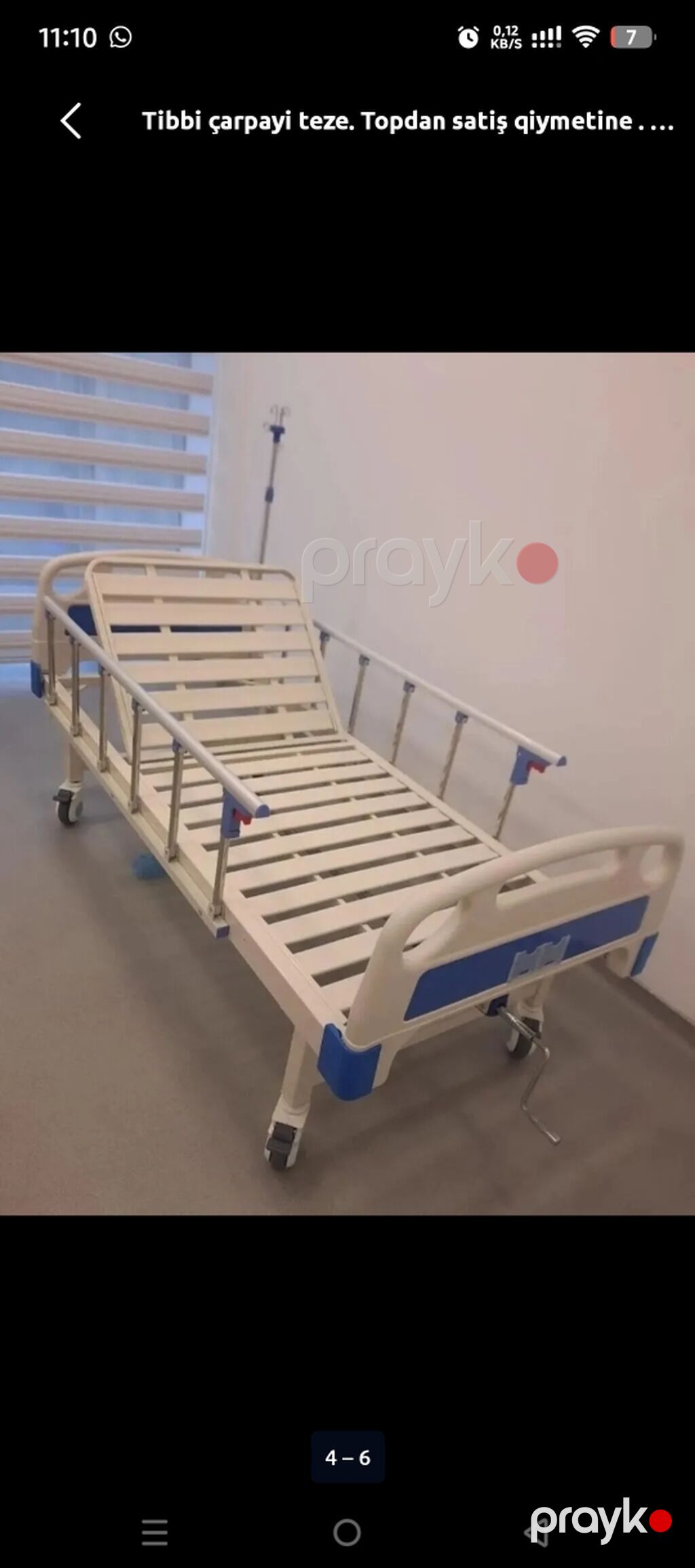 Məhsul: Mexaniki tibbi çarpayı – 2 funksiyalı Təsvir: - Xəstəxana — Mebel, Sanqaçal (2)