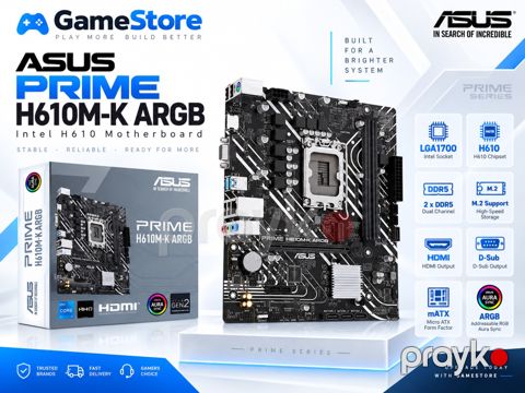ASUS Prıme H610M-K Argb Motherboard — Bakı
