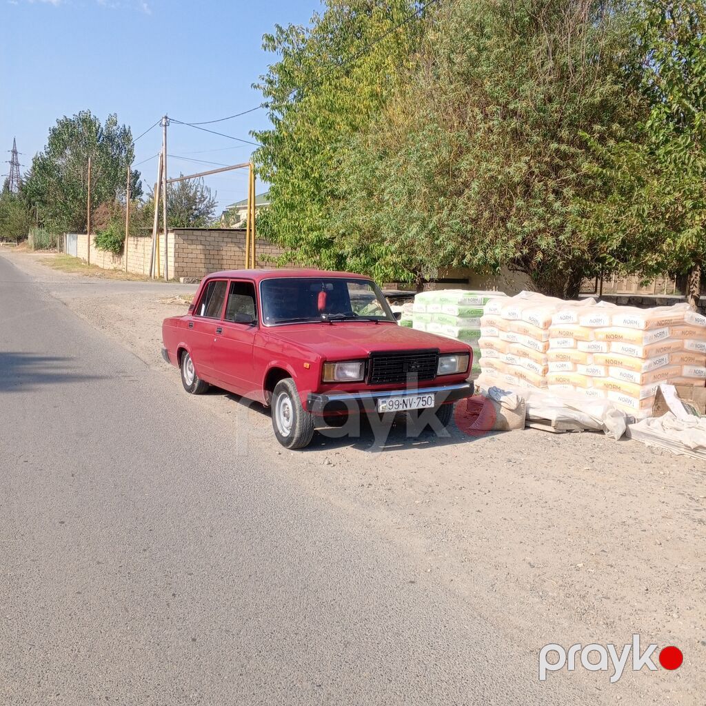 VAZ 2107 (Lada Riva) – qırmızı sedən - Kuzov: 4 qapılı sedan, klassik — Avtomobillər, Bakı (4)