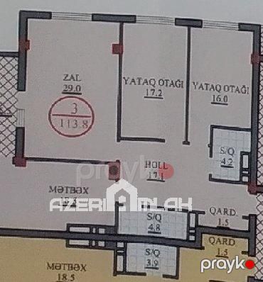 Satılır 3 otaqlı mənzil Nərimanov rayonu Nərimanov rayonu — Mənzil, Bakı (7)
