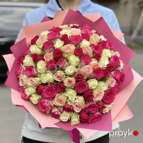 101 qızılgül Hava qarışığı - kod 7575 — Bitkilər, Bakı (2)
