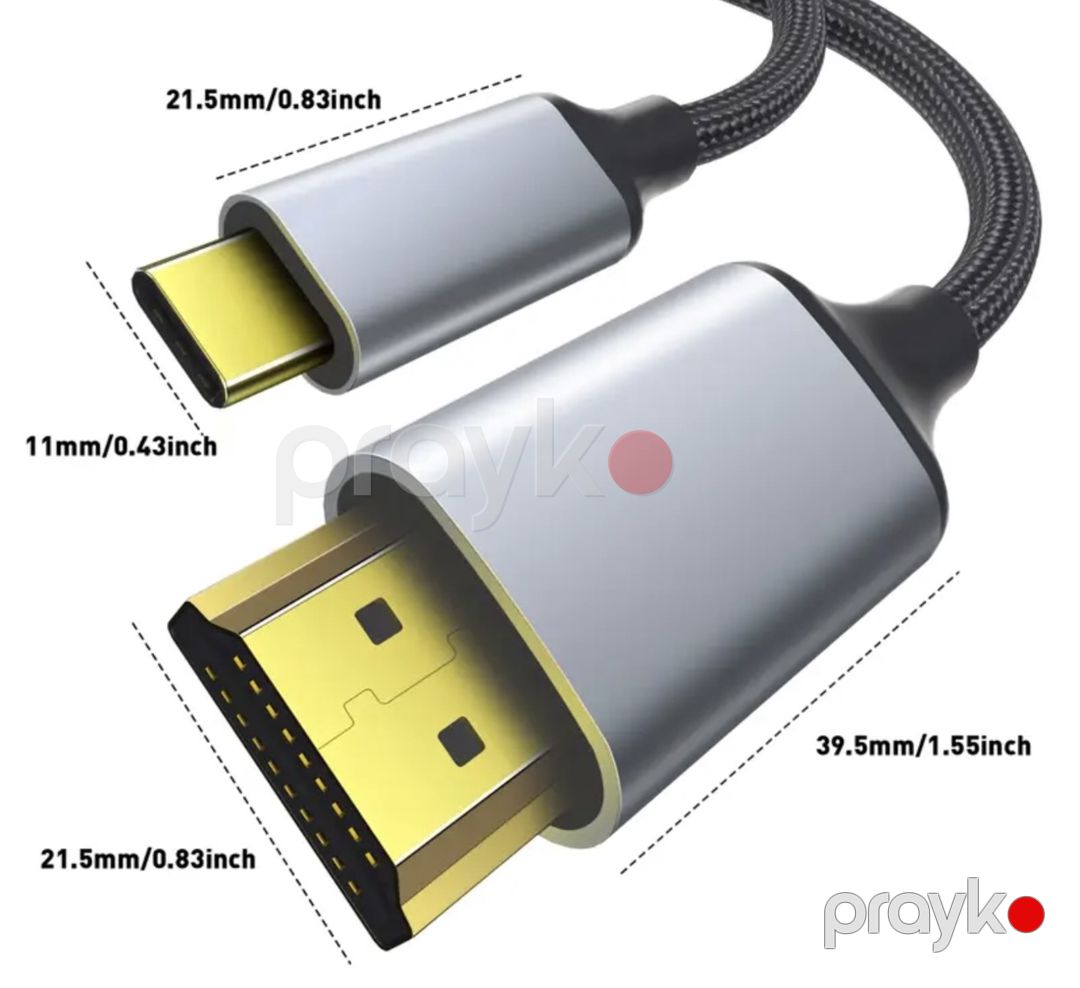 Type-C to HDMI kabel 4K — Periferik cihazlar, Bakı (4)
