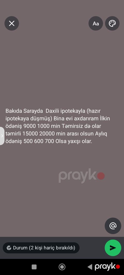 1 otaqlı, 72 kv. m — Laçın