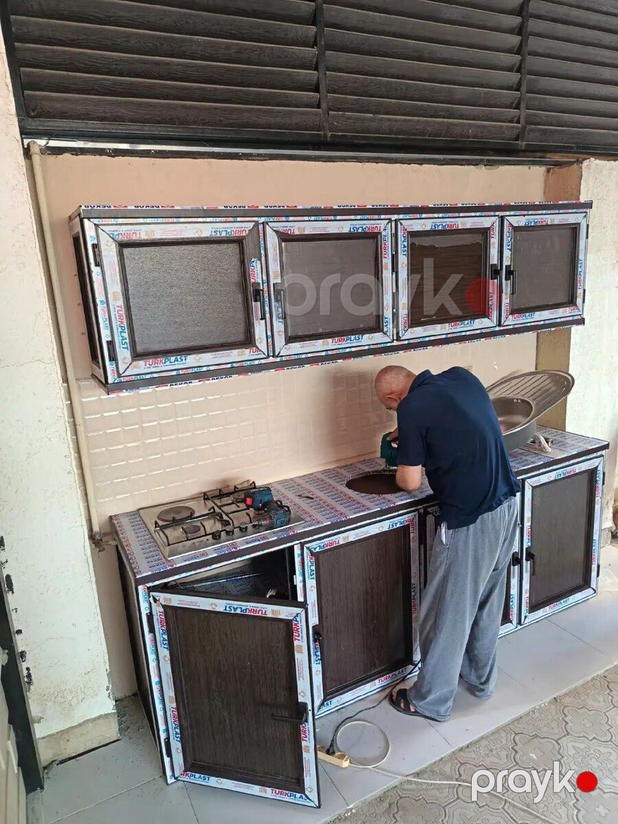Plastik mətbəx dolabı — Mebel, Bakı (10)