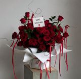 Premium Qırmızı Qızılgül Flower Box – Səni Sevirəm Hədiyyəsi — Ağ Çiçəyim — Plants