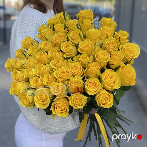 51 sarı qızılgül - kod 5454 — Bitkilər, Bakı (4)