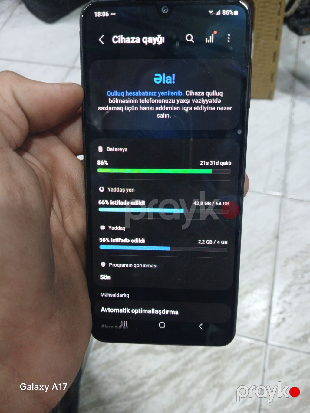 Samsung Galaxy A22, 64 GB, rəng - Mavi, İki sim kartlı — Samsung, Bakı (3)