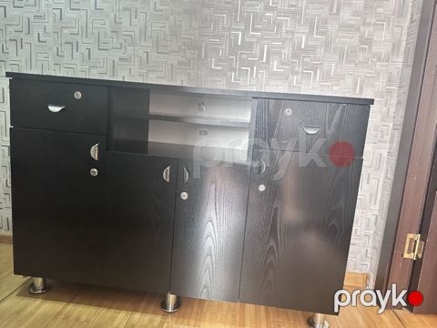 Qara rəngli çoxfunksiyalı komod/TV altlığı - Material: laminat/taxta — Bakı