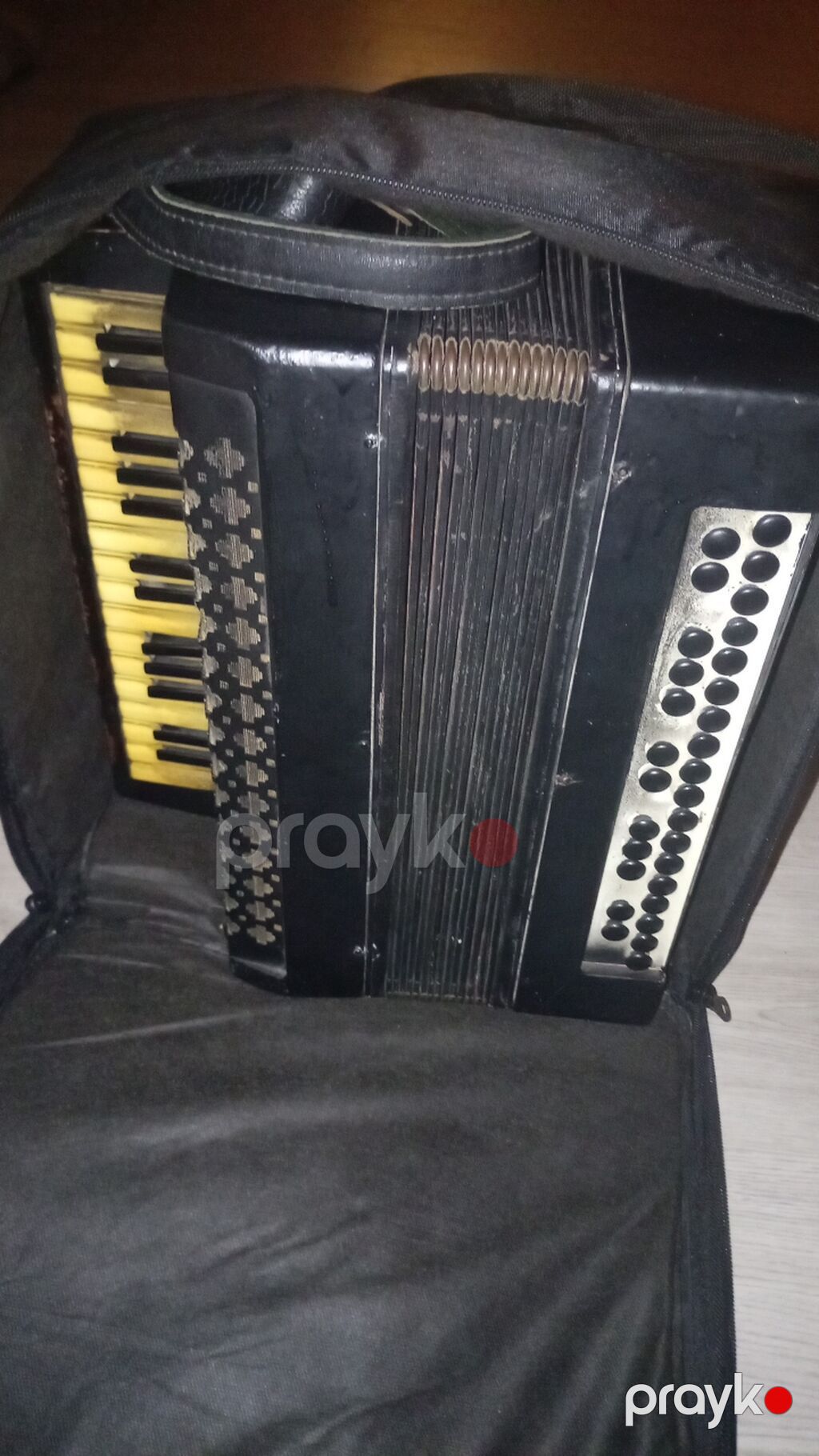 Akkordeon (piano klaviaturalı, knopkali bas tərəf) - Korpus: qara — Akkordeonlar, harmonilar, bayanlar, Xaçmaz (2)