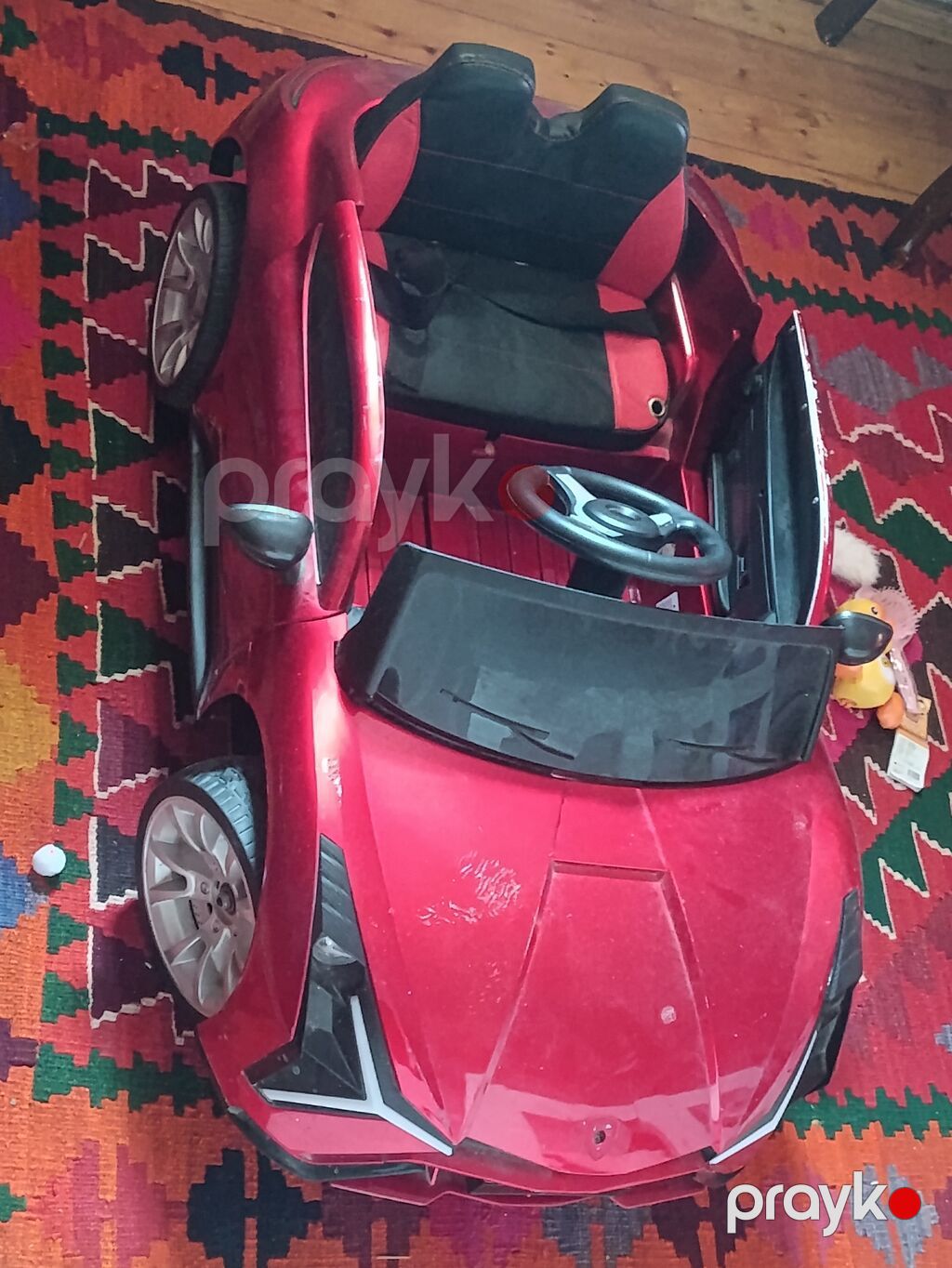 Uşaq üçün elektrikli minik maşını – qırmızı rəng - Korpus: idman — Uşaq avtomobilləri, Bakı (3)