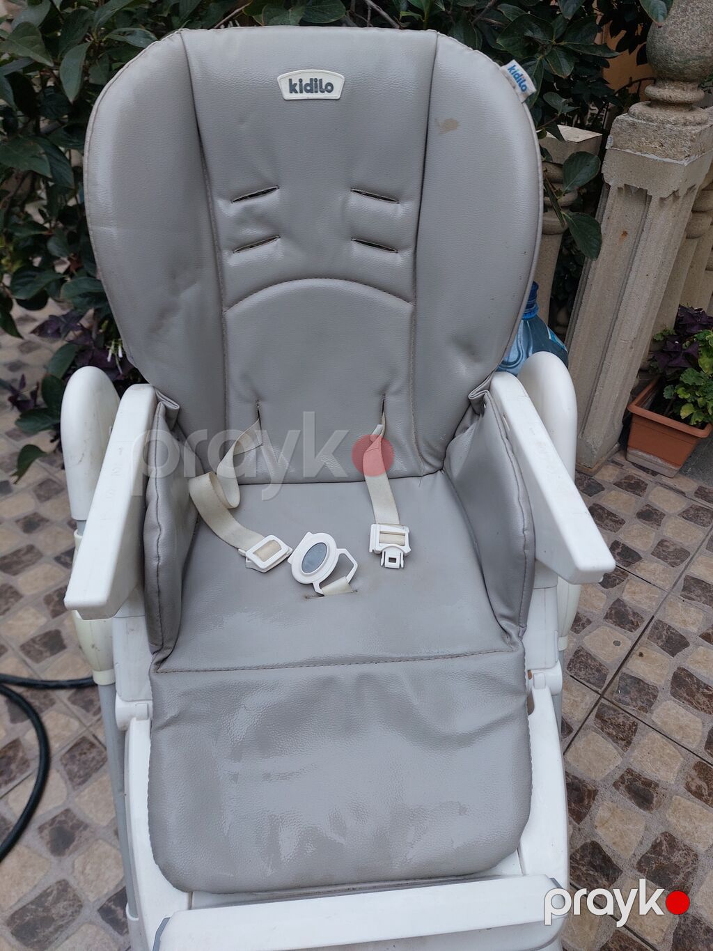Kidilo uşaq yemək stulu - Rəng: boz/ağ - Material: yumşaq, silinə — Qidalandırma stulları, Bakı (8)