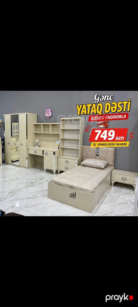 *Gənc Yataq Dəsti* – Yeni, Sifarişlə Hazırlanır Rəng seçimi — Bakı