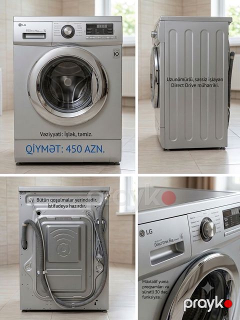 LG paltaryuyan maşın – ön yükləməli, 6 kq tutum. Xüsusiyyətlər — Masallı