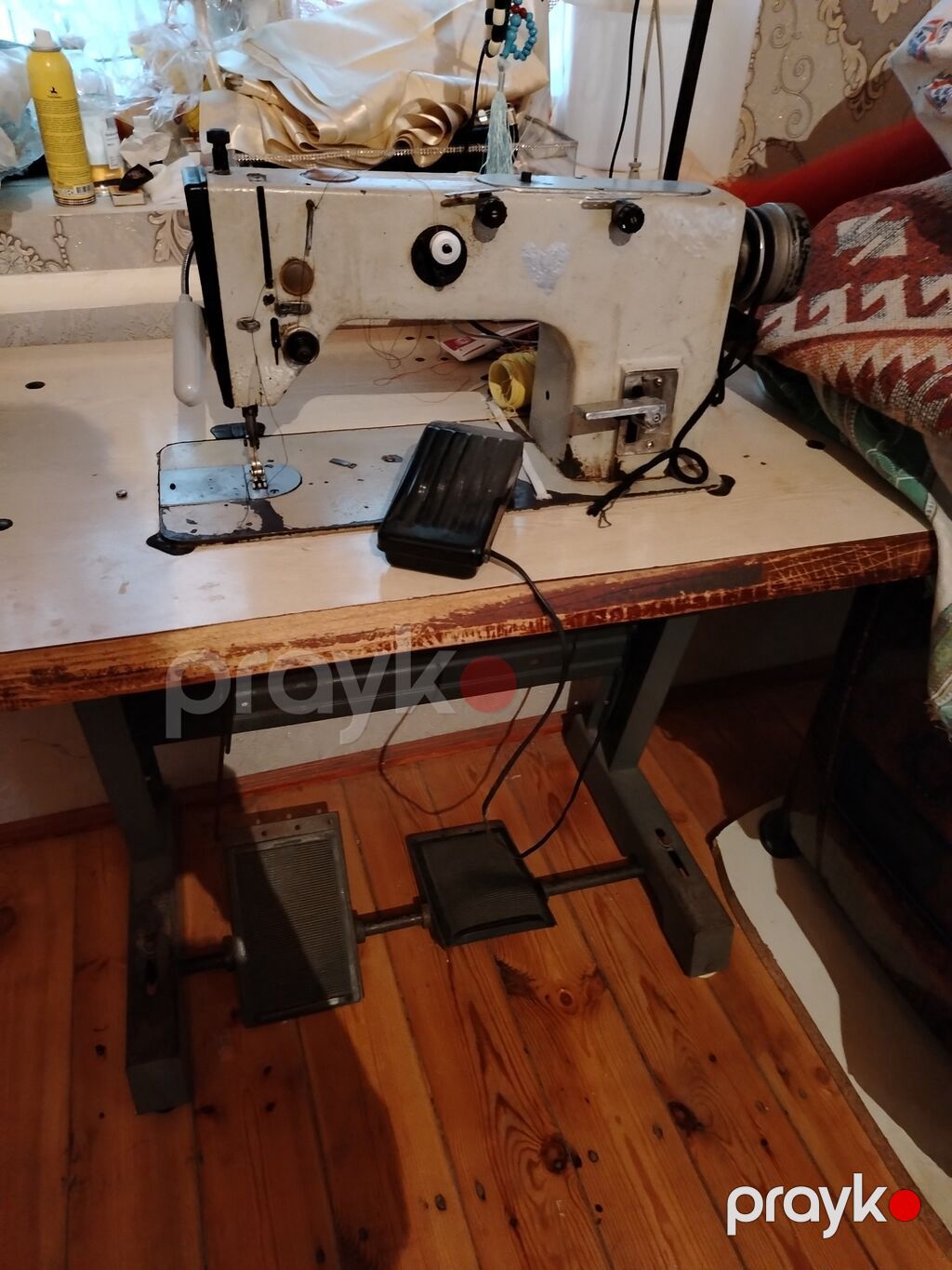 Sənaye tikiş maşını – stol və ayaq pedalları ilə komplekt — Tikiş və işəmə maşınları, Sumqayıt (3)