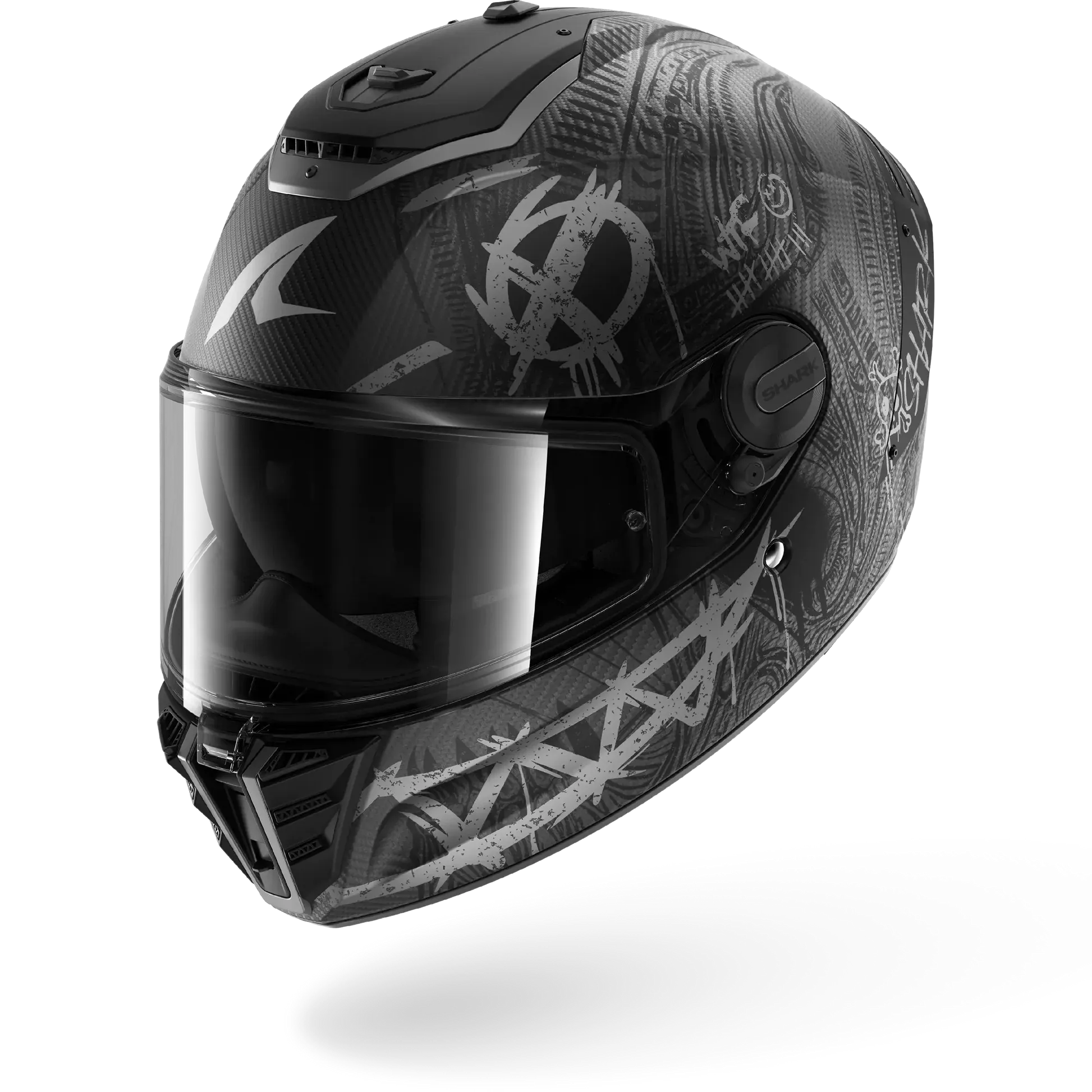 Dəbilqə Shark Spartan RS Carbon Shıever Mat Carbon Anthracite Silver, XL (HE8162EDASXL)