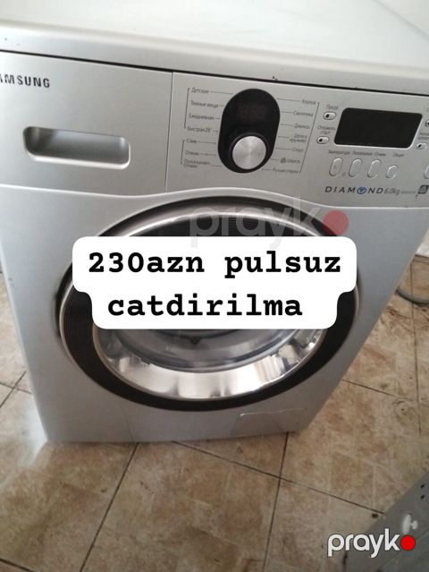 Samsung paltaryuyan maşın – Diamond seriyası, 6 kq yükləmə həcmi, ön — Bakı