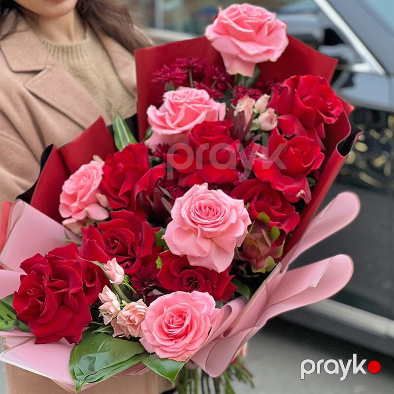 Qırmızı və Çəhrayı Qızılgüllər - code:5077 — Bitkilər, Bakı (4)