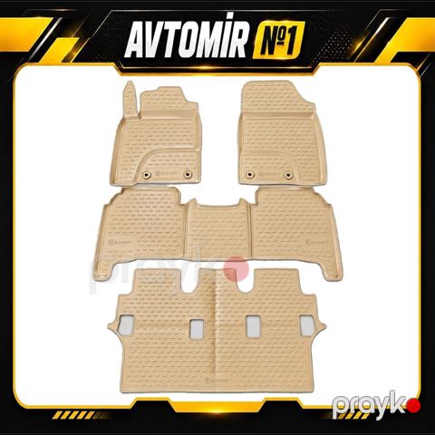 Lexus LX570 2008-2021 7 yerlik üçün salon rezin ayaqaltı Lexus LX570 — Bakı