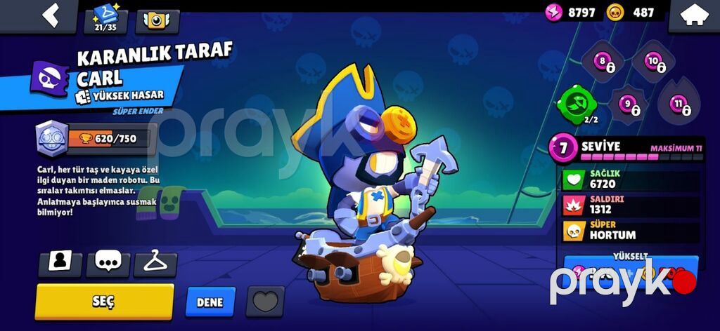 Brawl Stars Hesabı -Nadir Kostümlər ilə dolu hesab - Kupa yolu — Digər, Qəbələ (9)