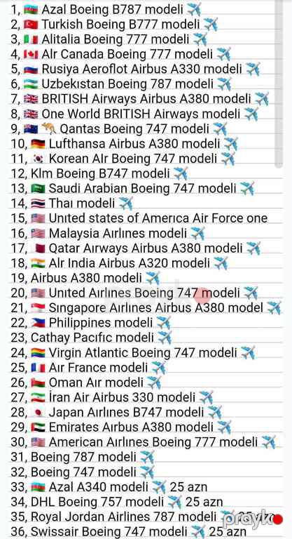 "Brend - Aircraft ModelModel - One World Brıt" modeli — Kolleksiyalar, Bakı (2)