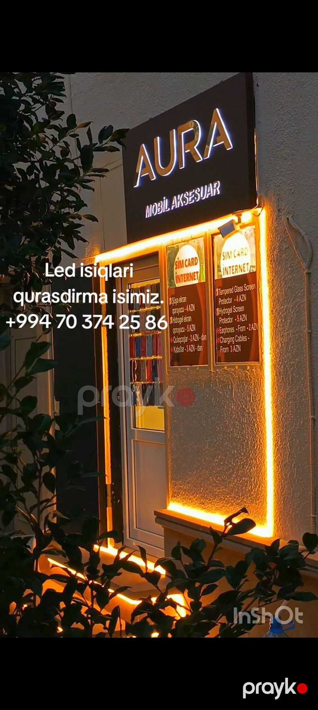 LED işıqlarının peşəkar quraşdırılması xidməti - Fasad, pilləkən — Elektrikçi xidmətləri, Bakı (3)