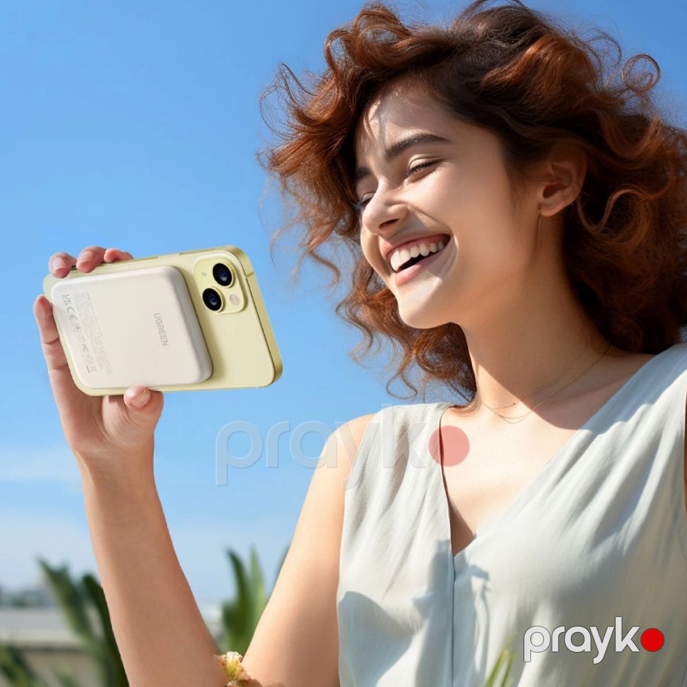 Power Bank Ugreen 5000 mAh Magnetic PB560_25207 Beige — Powerbank-lər, Bakı (3)