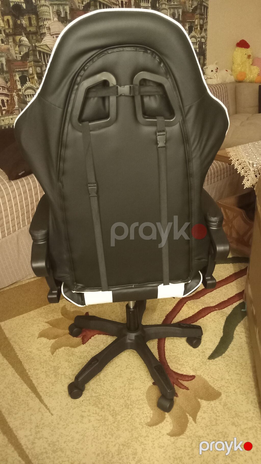 Yeni, Təkərli, Qolları tənzimlənmir, Süni dəri — Ofis mebeli, Xırdalan (3)