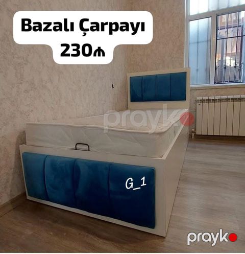 Bazalı tək nəfərlik çarpayı – 230₼ - Ölçü: tək ölçü (uşaq, yeniyetmə — Bakı