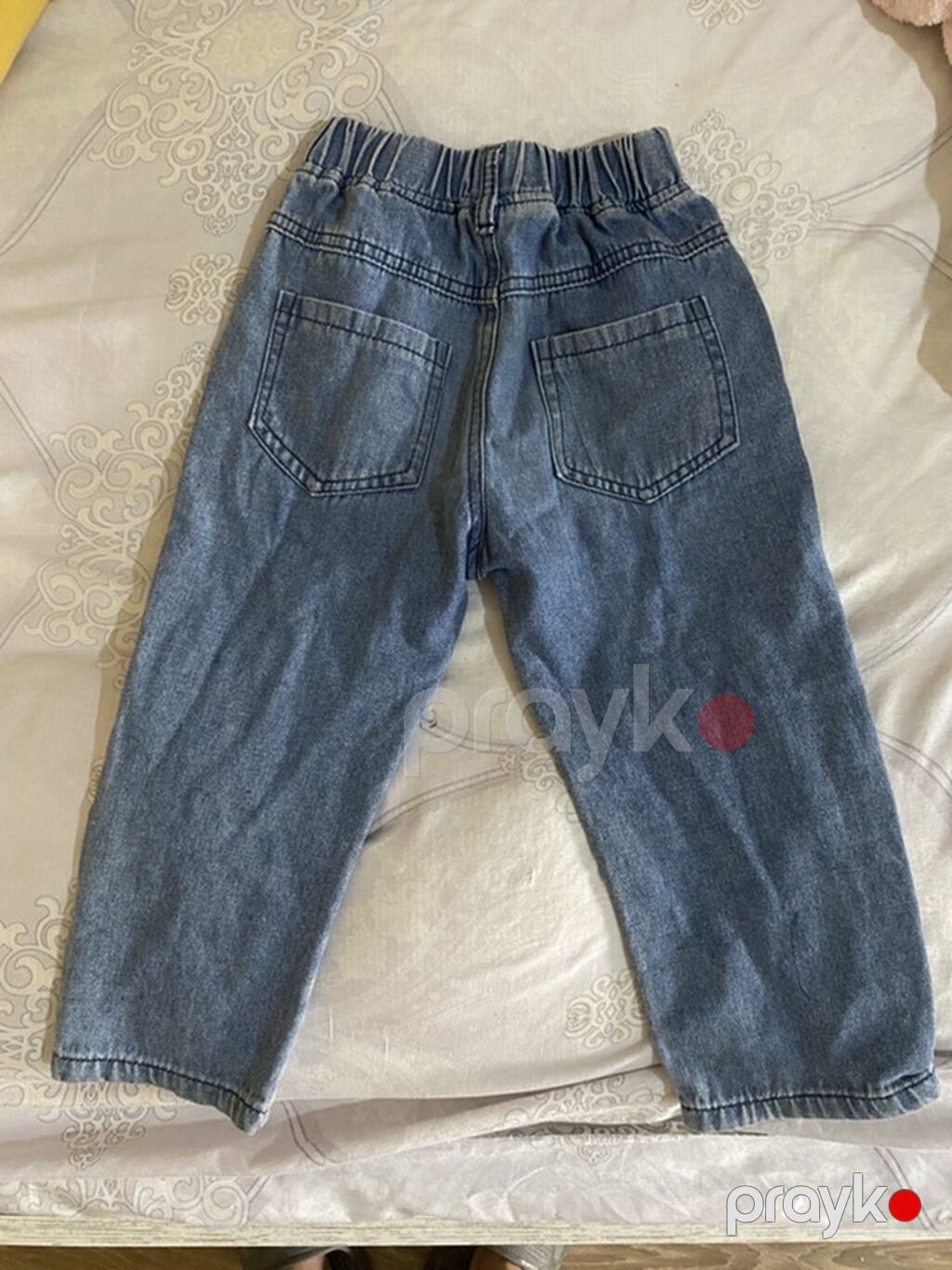 Uşaqlar üçün cins şalvar - Rəng: klassik açıq mavi denim - Ön hissədə — Uşaq geyimi, Bakı (2)