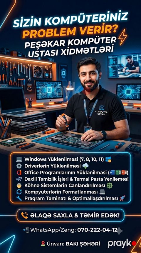 Kompyuter xidmətləri Kompyuter üzrə xidmətlər Windows 7 8 10 11 — Digah