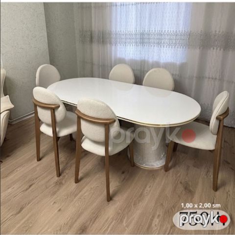Qonaq otağı üçün, Yeni, Açılmayan, Oval masa, 6 stul — Bakı