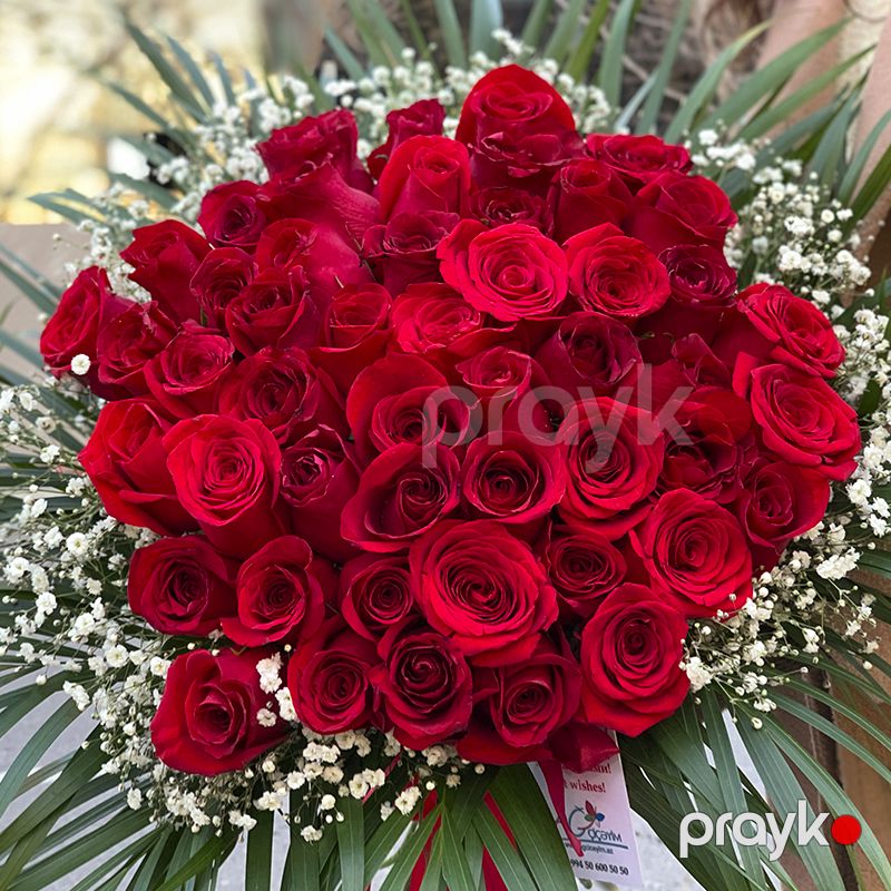 Qızılgül və Gipsofila - code:5093 — Bitkilər, Bakı (2)
