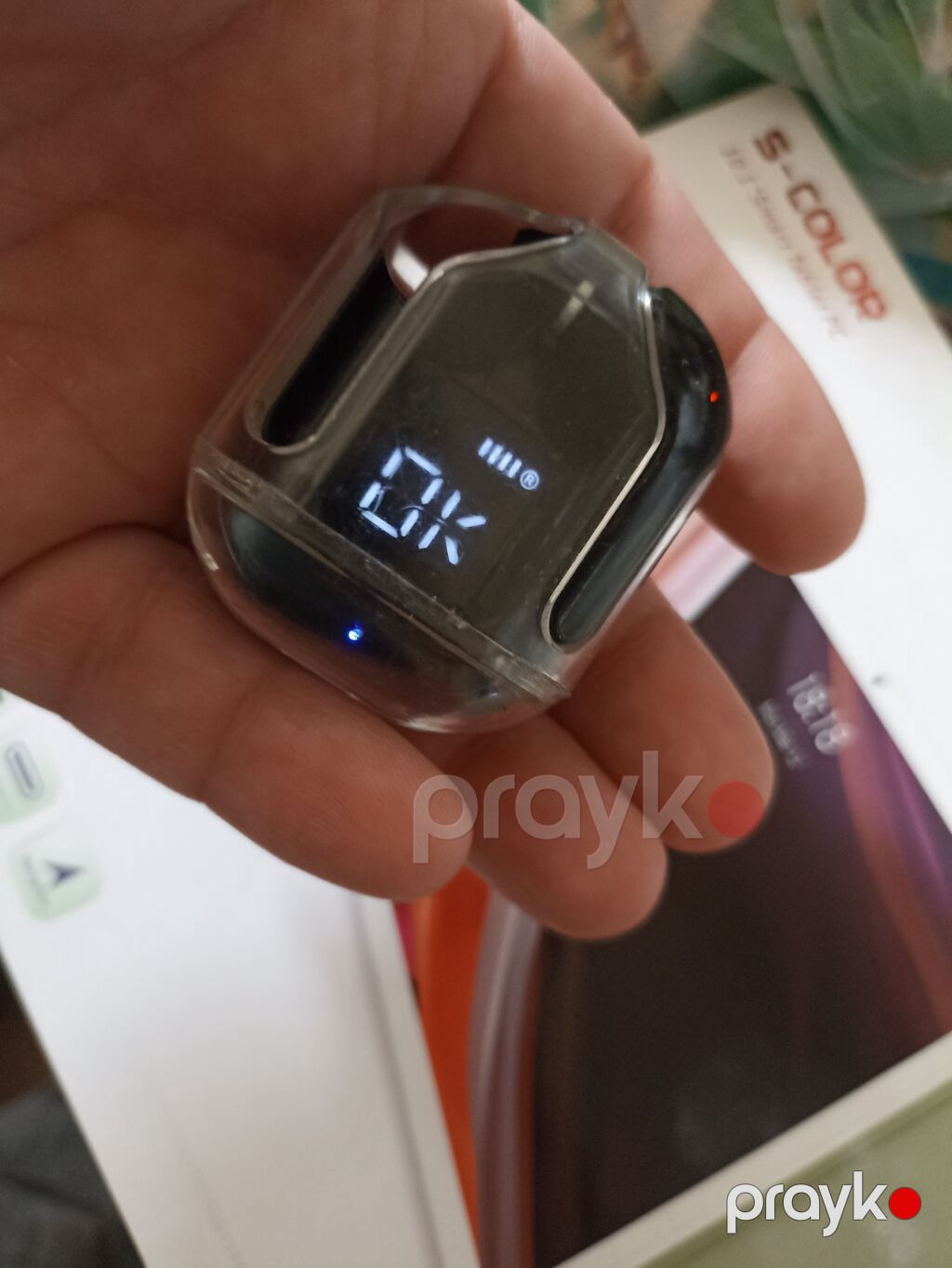 Bluetooth TWS qulaqlıq - Şaffaf qapaqlı kompakt şarj qutusu – cibə — Qulaqcıqlar, Bakı (2)