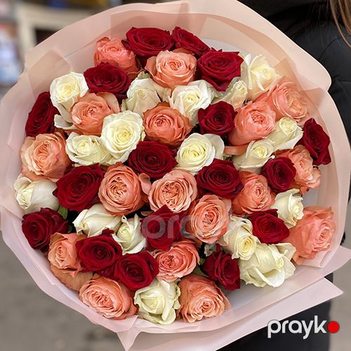 51 qızılgül qarışığı - kod 5858 — Bitkilər, Bakı (3)